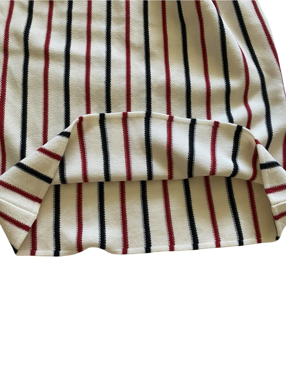 Gabriela Hearst Ivory Tank Top with Black & Red Stripes - Picture 6 of 12
